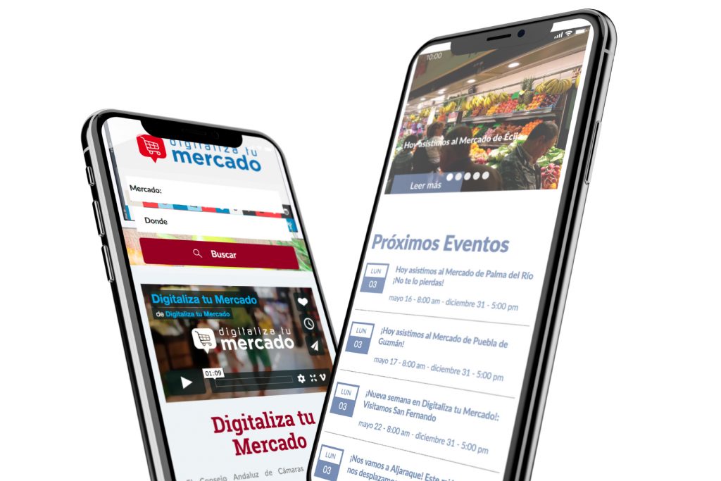 Diseño web en móvil de Digitaliza Tu Mercado